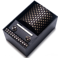Coffret Cravate Noir à Pois Dorés