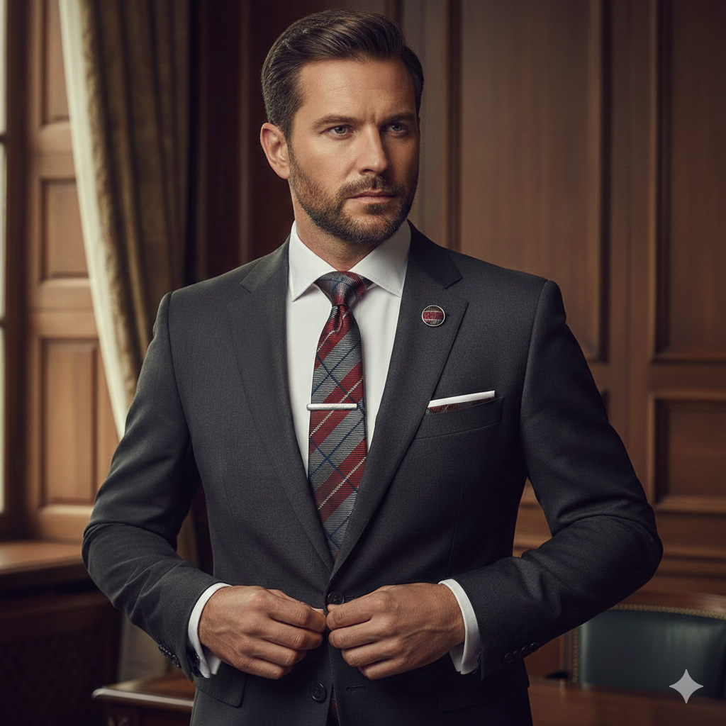 Coffret Cravate Bordeaux Gris