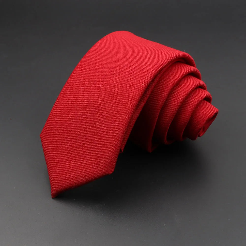 Cravate Rouge Unie - Coton & Lin