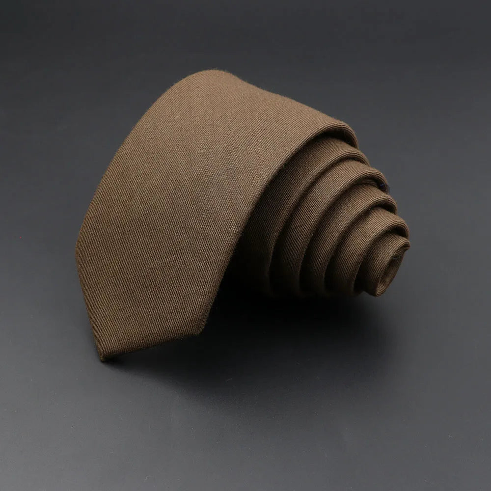Cravate Marron Unie – Coton & Lin