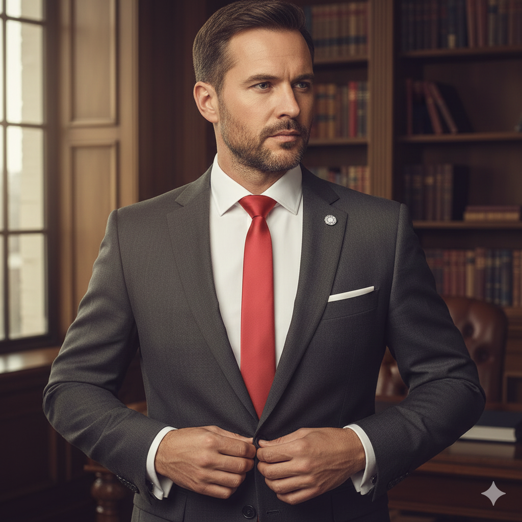 Cravate Zippée Slim Rouge