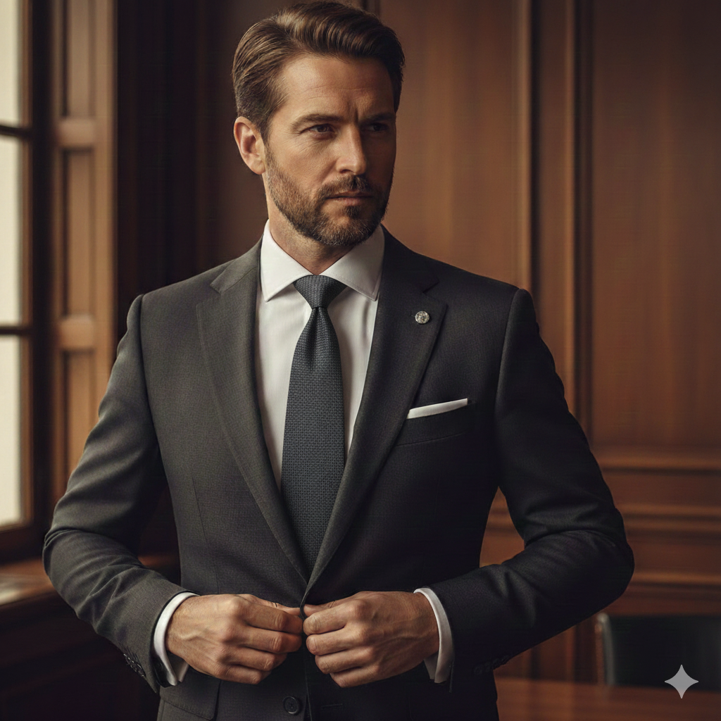 Cravate Noire Coton & Lin – Finition Texturée