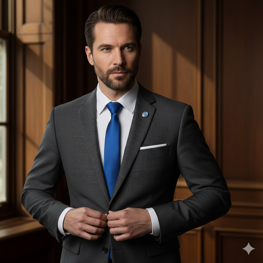 Cravate Slim Bleu Roi