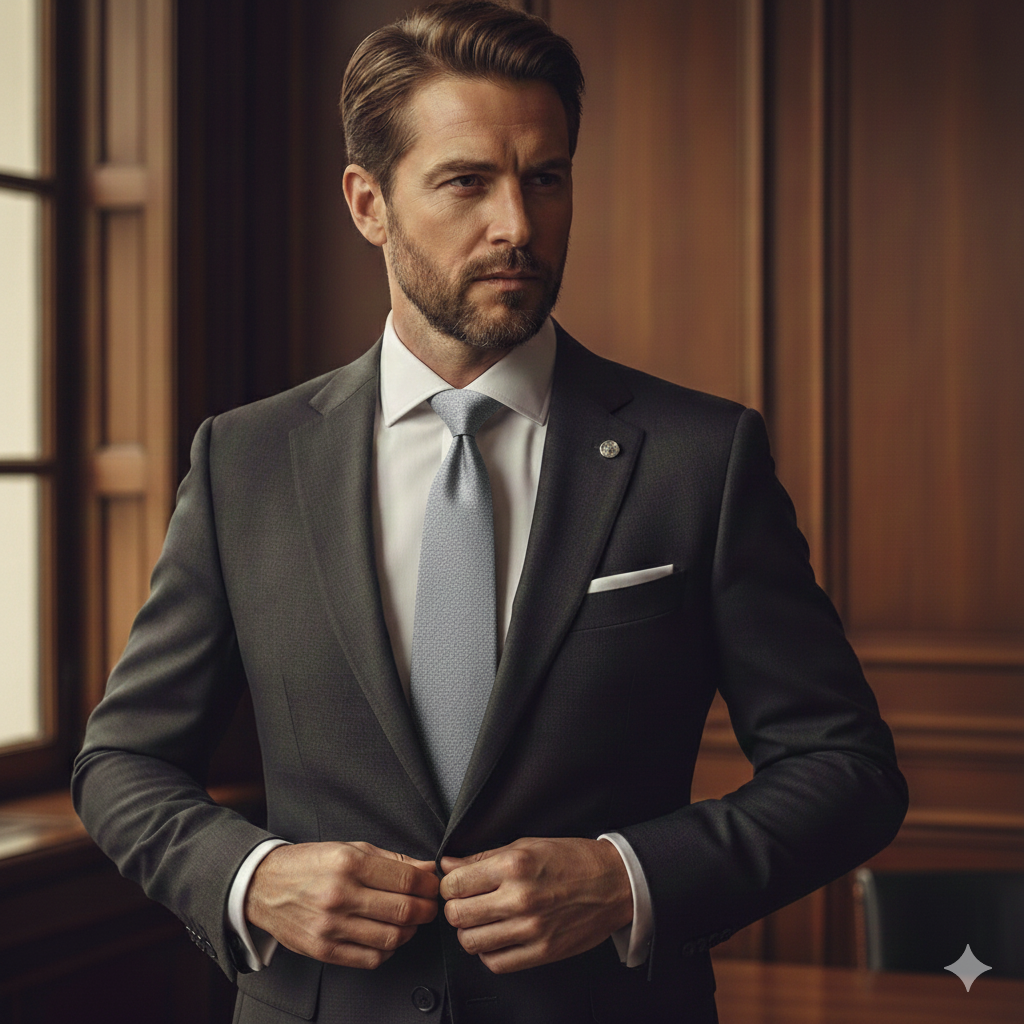 Cravate Grise - Coton & Lin