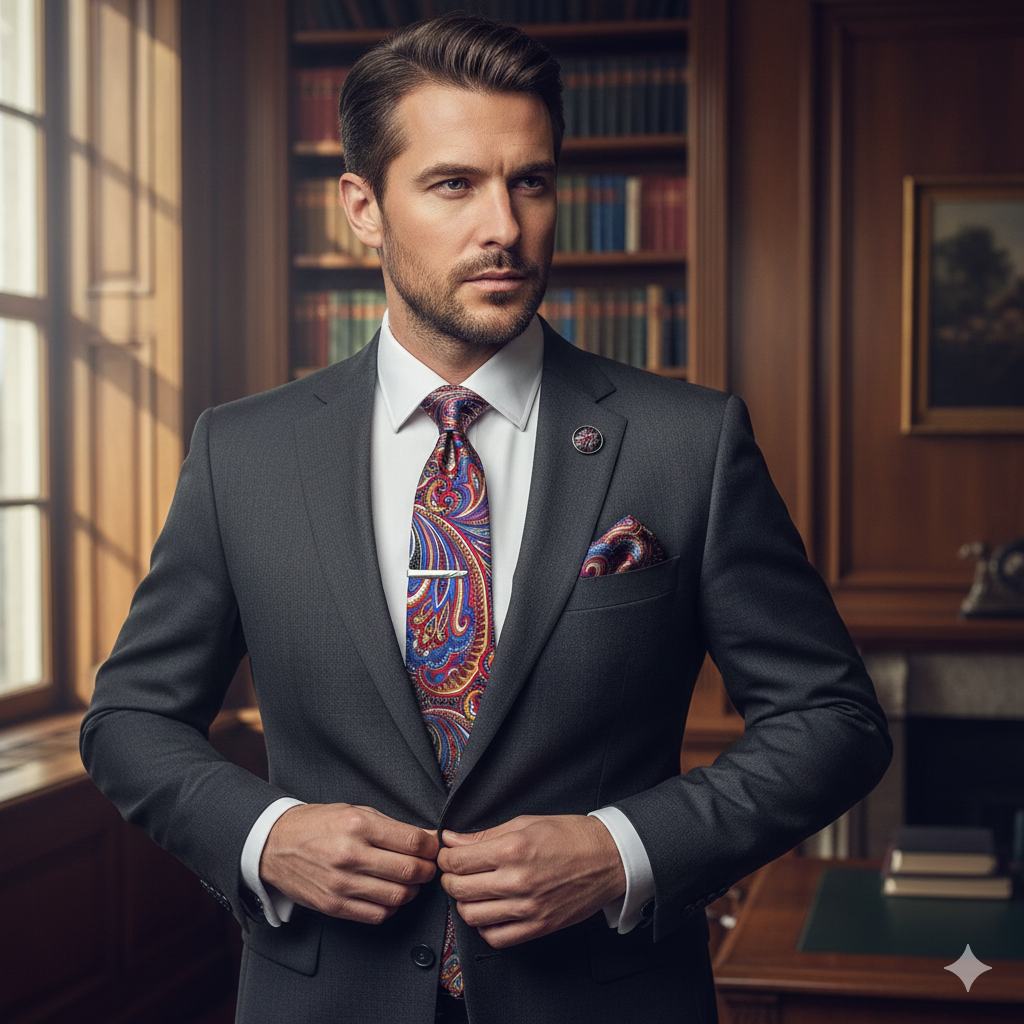 Coffret Cravate Multicolore à Motif