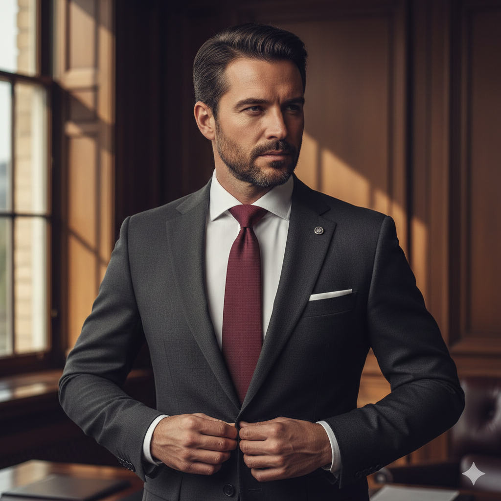 Cravate Bordeaux – Laine & Coton