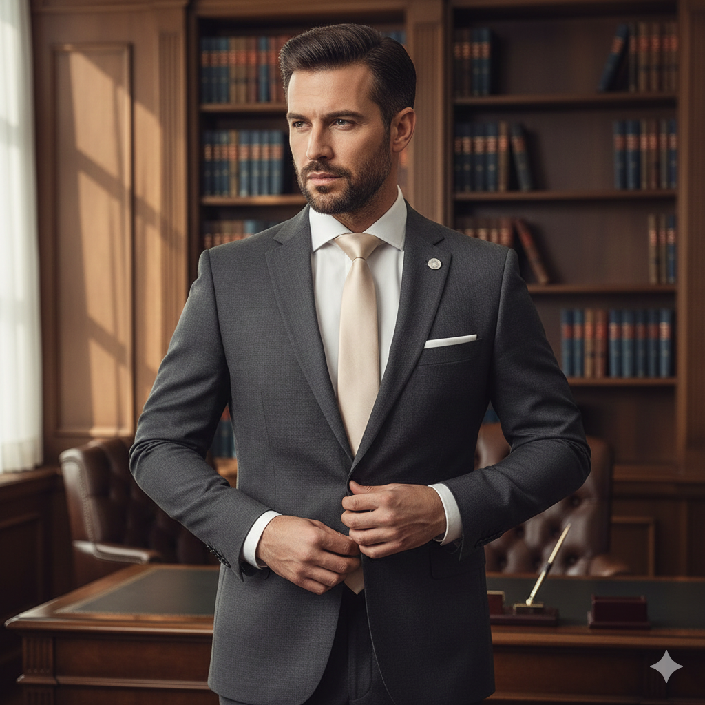 Cravate Zippée Slim Unie Beige