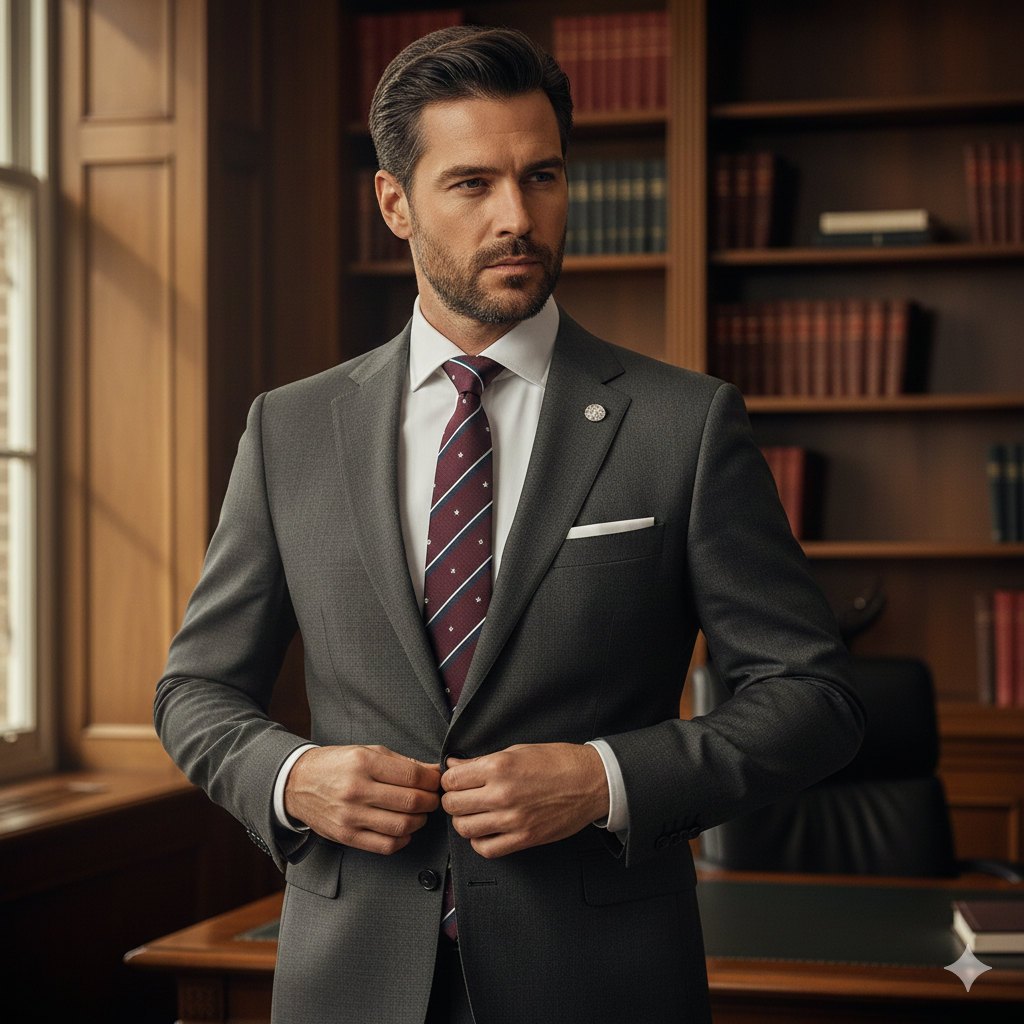 Cravate Slim Bordeaux à Rayures et Motifs Étoiles