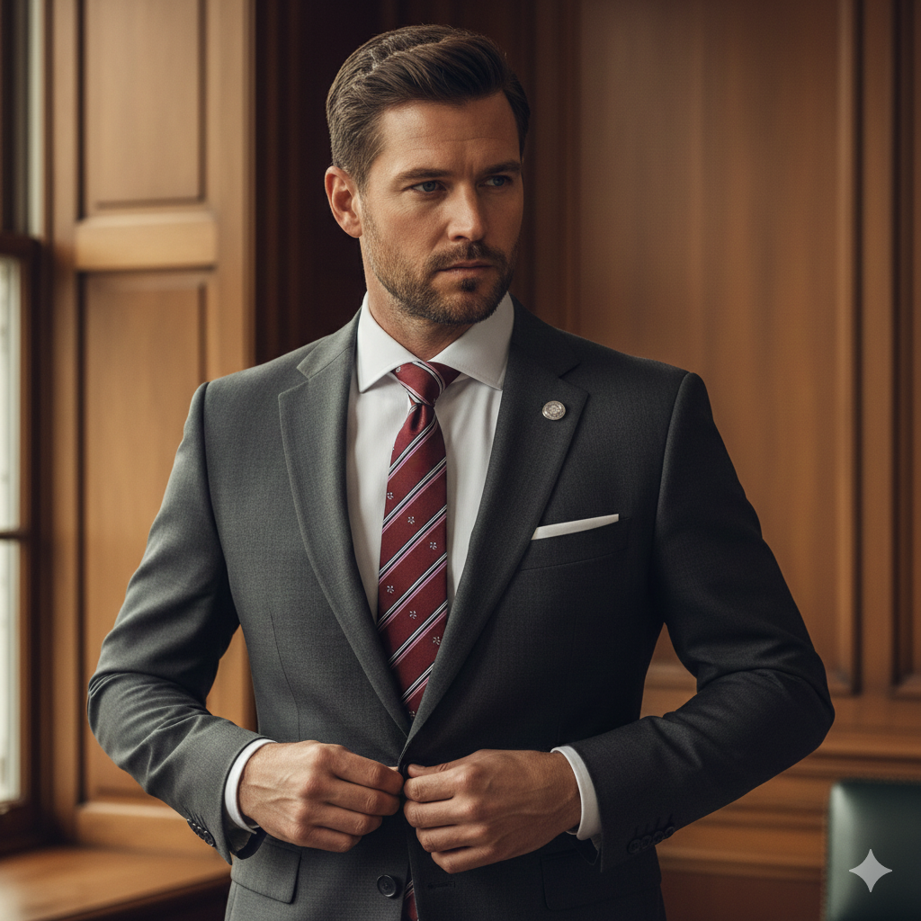 Cravate Slim Bordeaux à Rayures