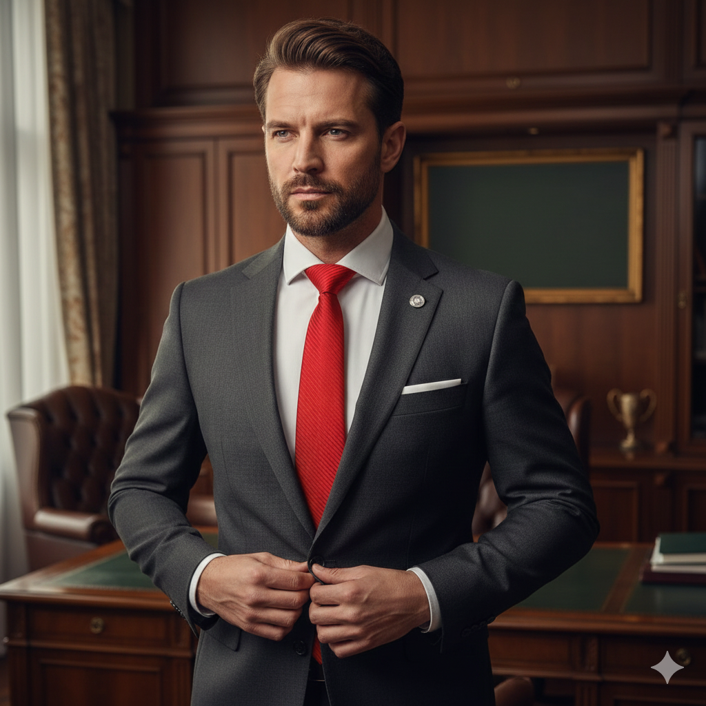 Cravate Slim Rouge
