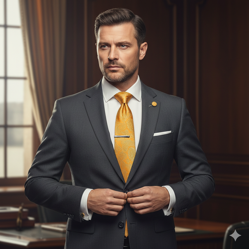 Coffret Cravate Doré à Motif