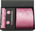 Coffret Cravate Rose à Motif