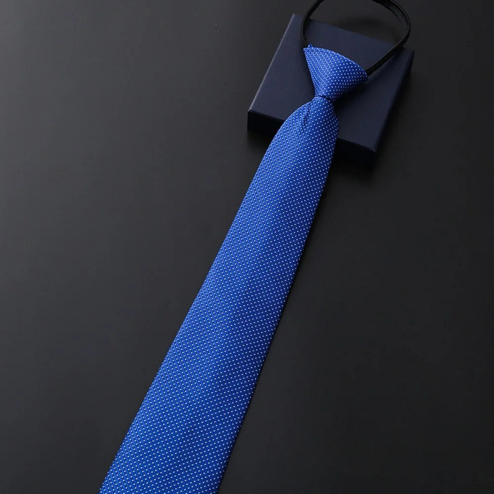 Cravate Slim Bleue à Pois