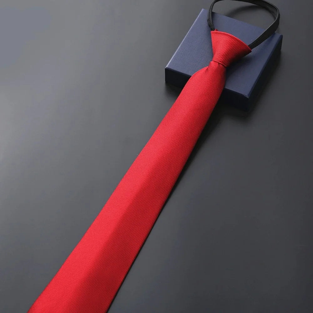 Cravate Slim Rouge Texturée