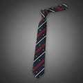 Cravate Slim Bleu Marine Rayée Rouge & Blanc
