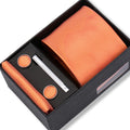 Coffret Cravate Orange Texturée