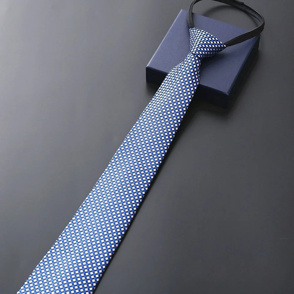Cravate Slim Bleu à Motifs
