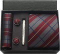 Coffret Cravate Bordeaux Gris