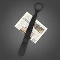 Cravate Zippée Slim Unie Noire