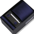 Coffret Cravate Bleu Nuit Texturée