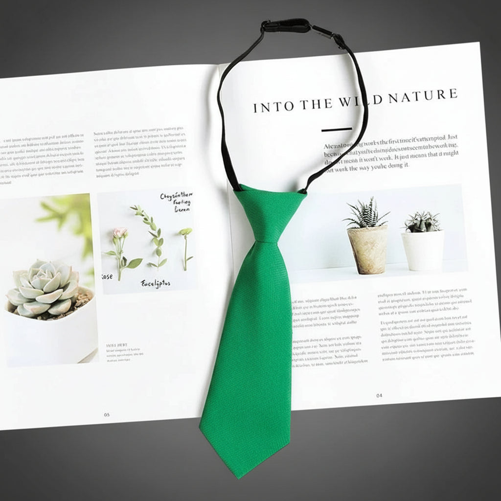 Cravate Enfant Verte Unie