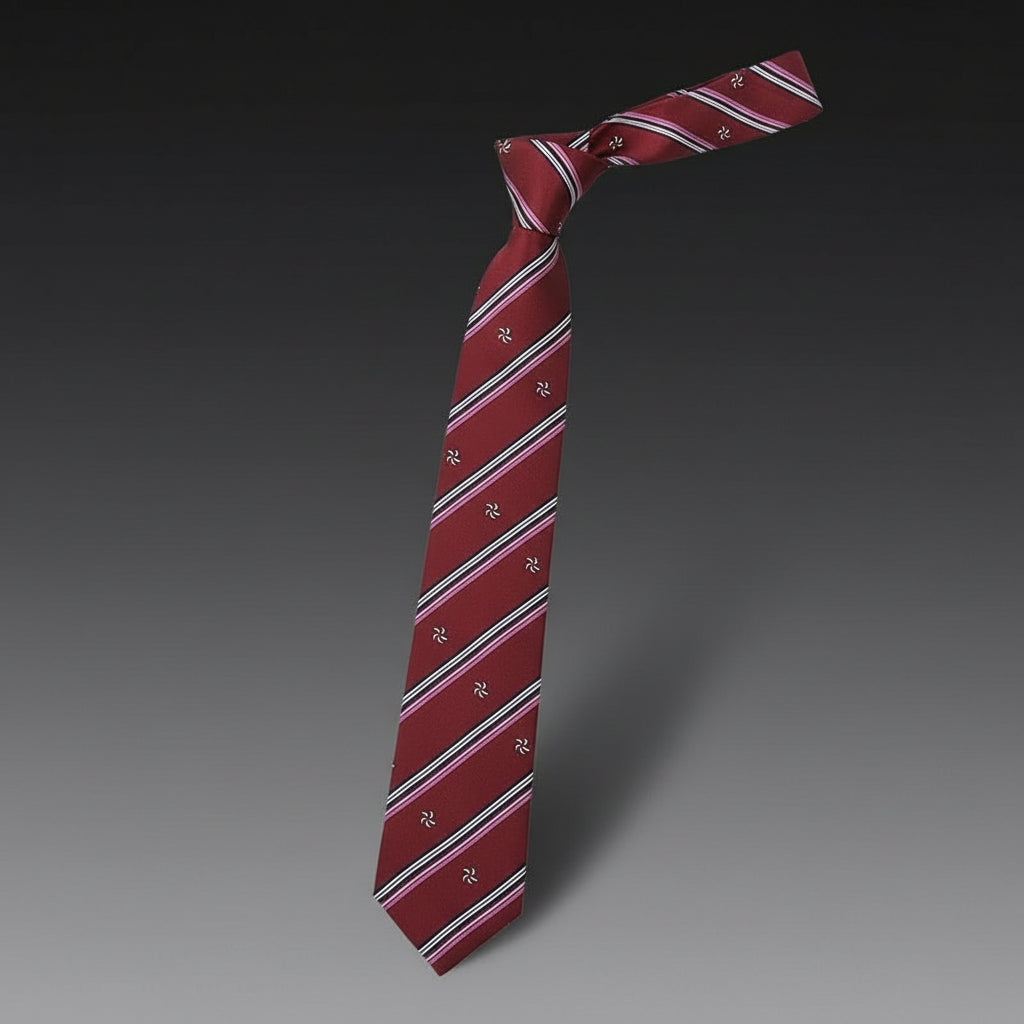 Cravate Slim Bordeaux à Rayures