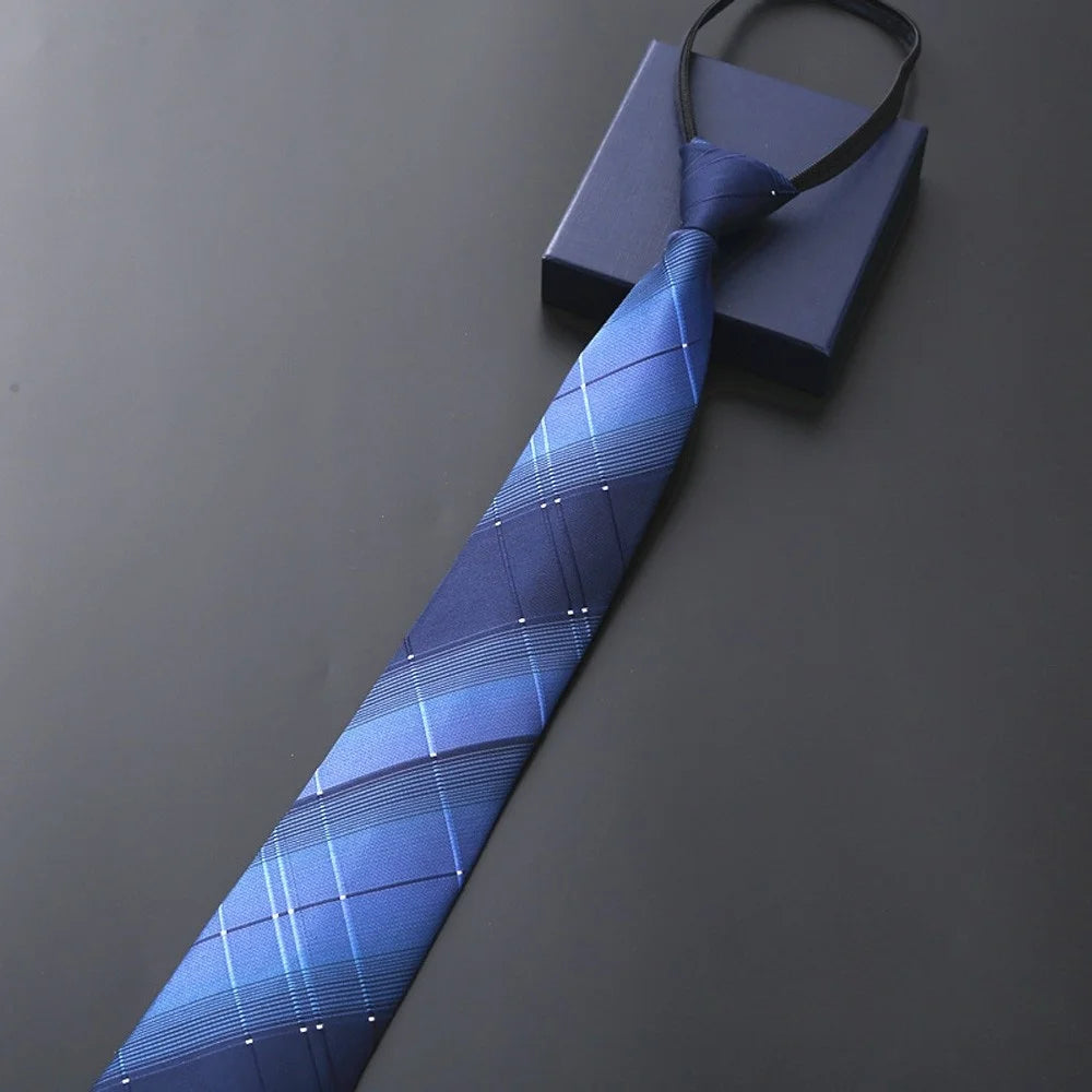 Cravate Slim Bleue à Carreaux
