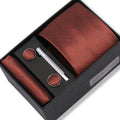 Coffret Cravate Orange à Pois Verts