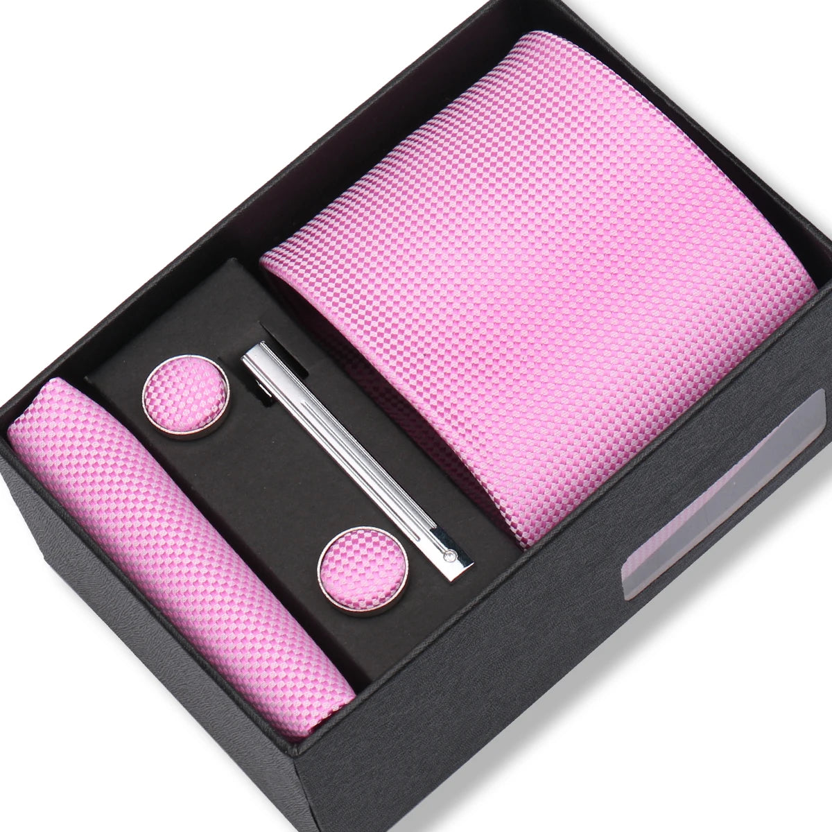 Coffret Cravate Rose Texturée