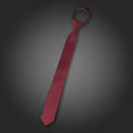 Cravate Zippée Slim Unie Bordeaux